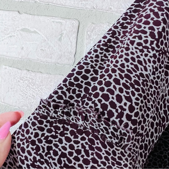 Rungolee Silk Popover Tunic Long Sleeve Animal Print Blouse Size S - Picture 8 of 9